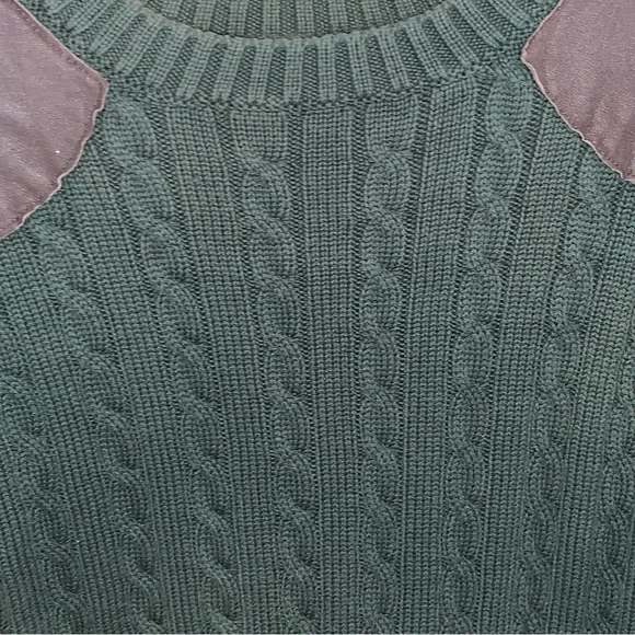 525 America Cable Knit Shoulder Patch Sweater - Picture 4 of 9